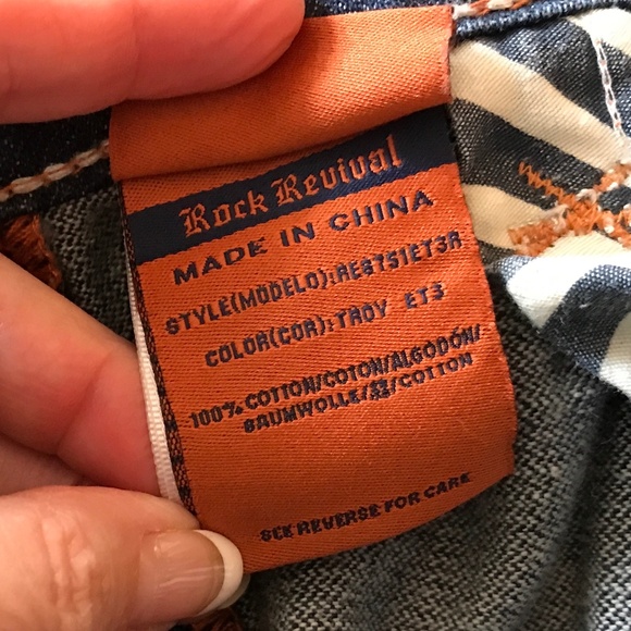 ROCK RIVIVAL DENIM TROY RELAXED STRAIGHT JEANS 34 x 32 - Picture 3 of 11